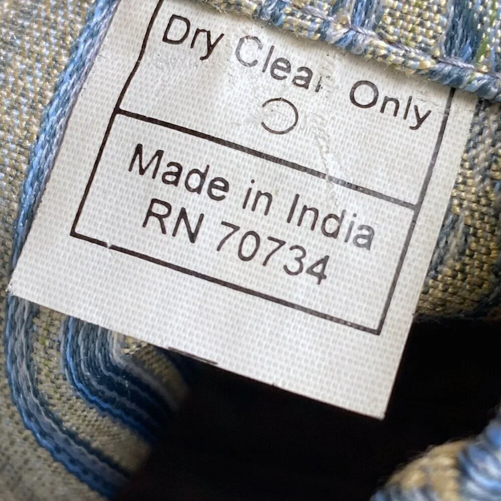 Blue Tapestry Pillow Sham Standard Size 20x30 Woven Jacquard Pillowcase